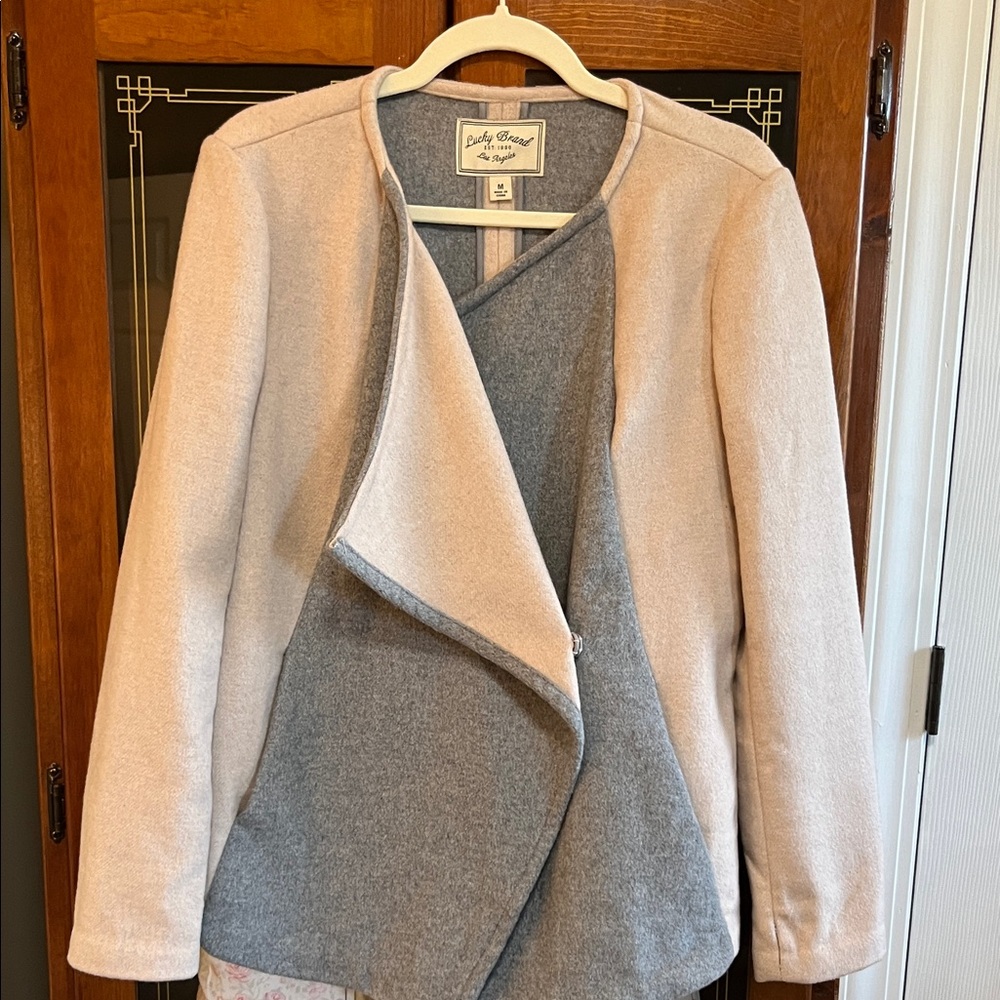 Lucky Brand Pink and Gray Women's Blazer